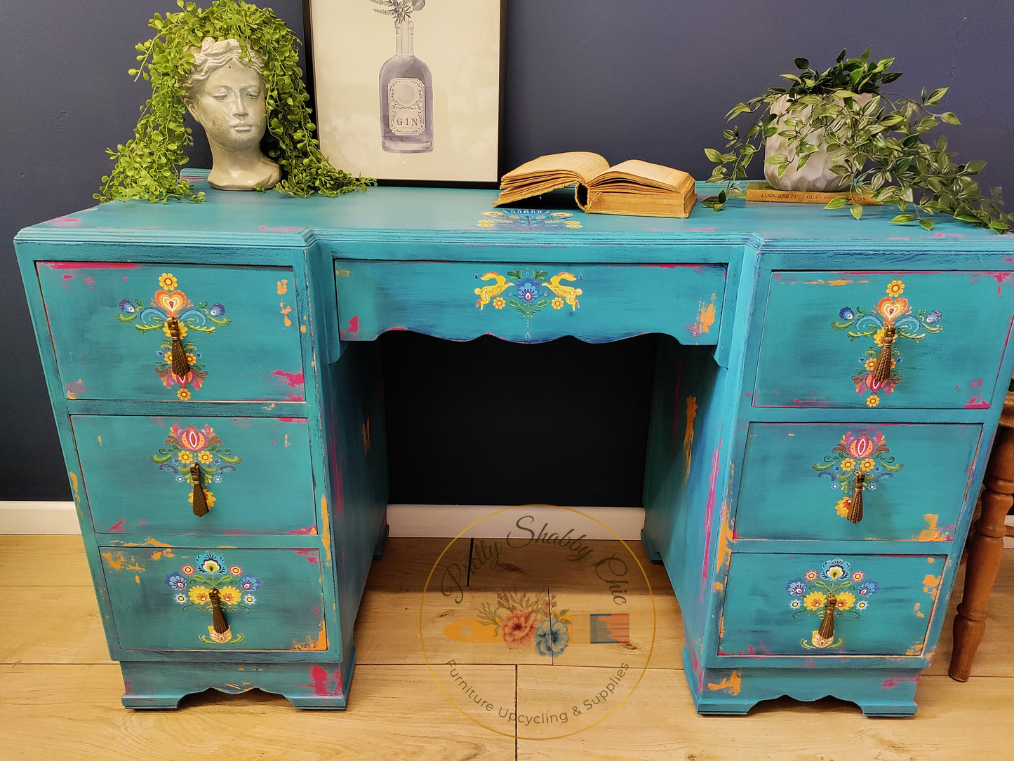Polish floral folk art Desk