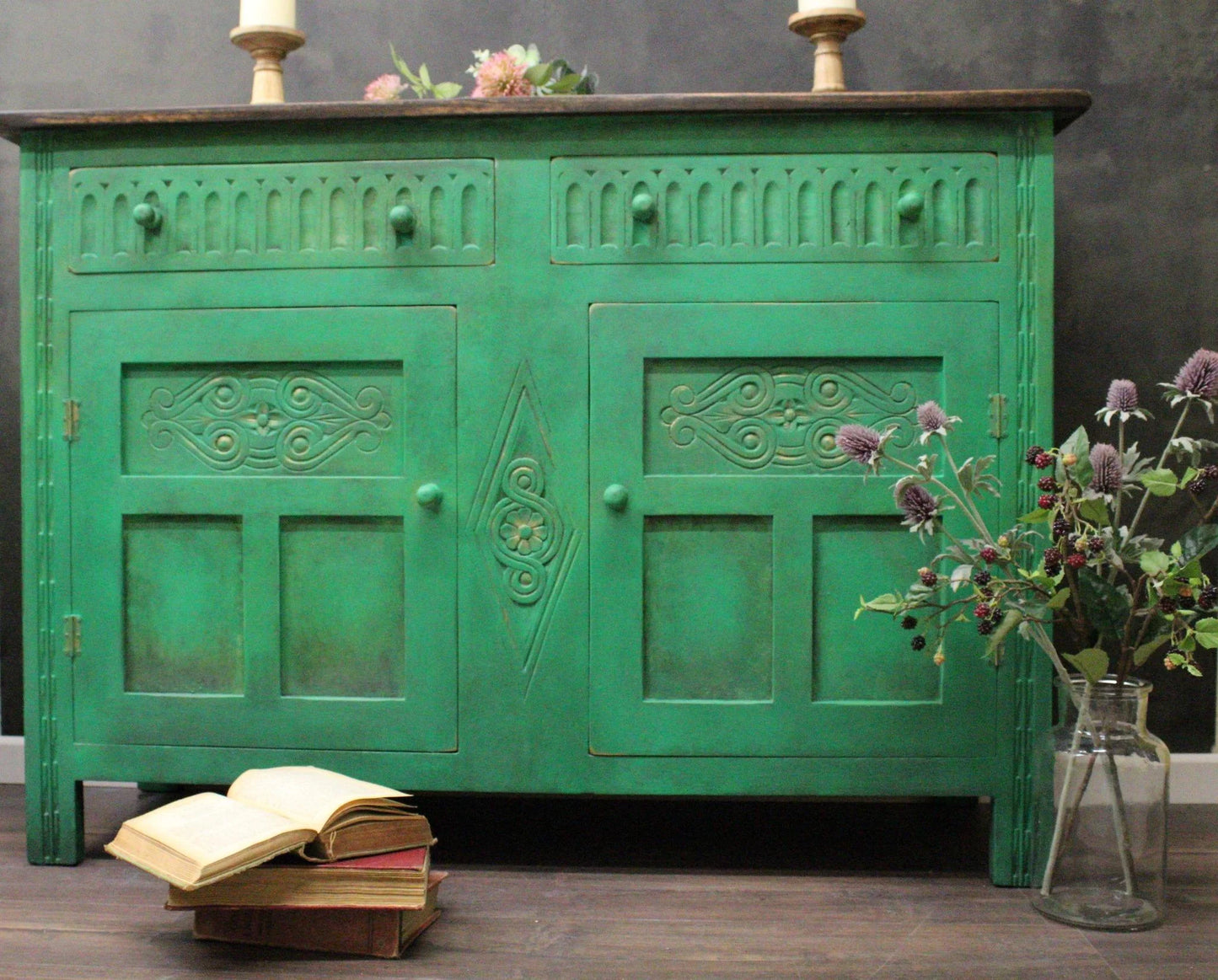 Green Rustic Sideboard