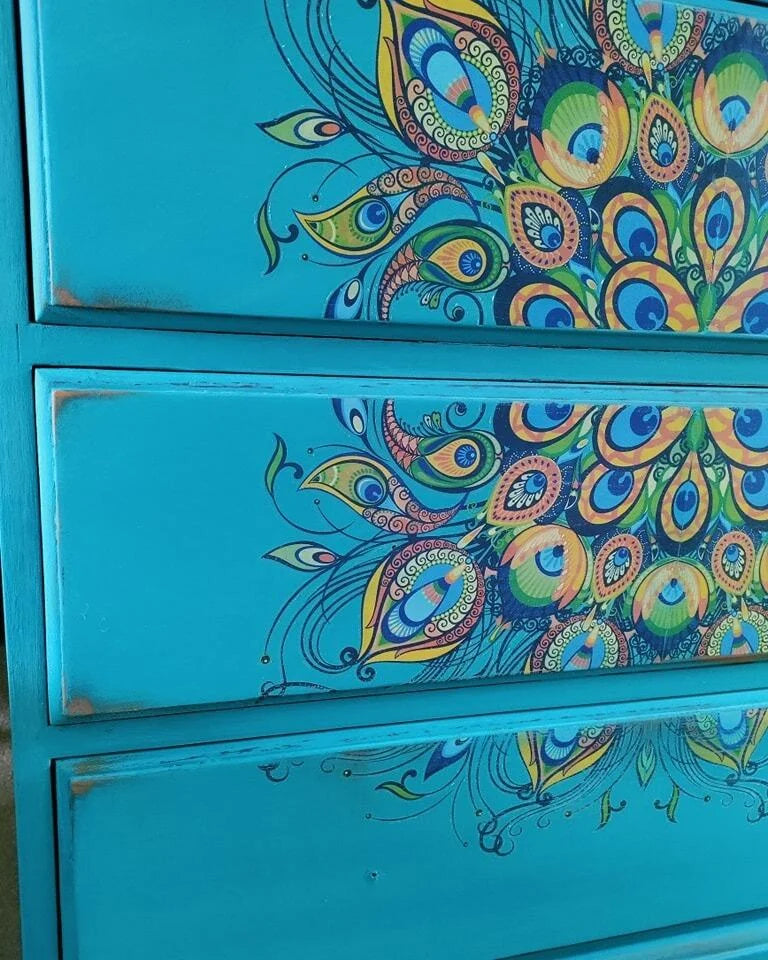 Blue Peacock Drawers