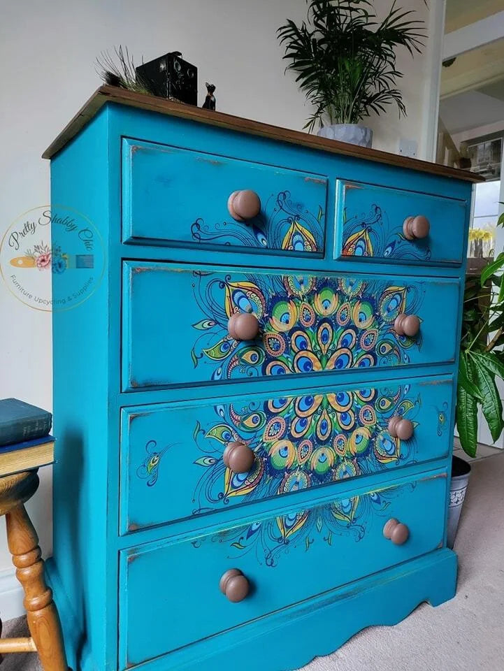 Blue Peacock Drawers