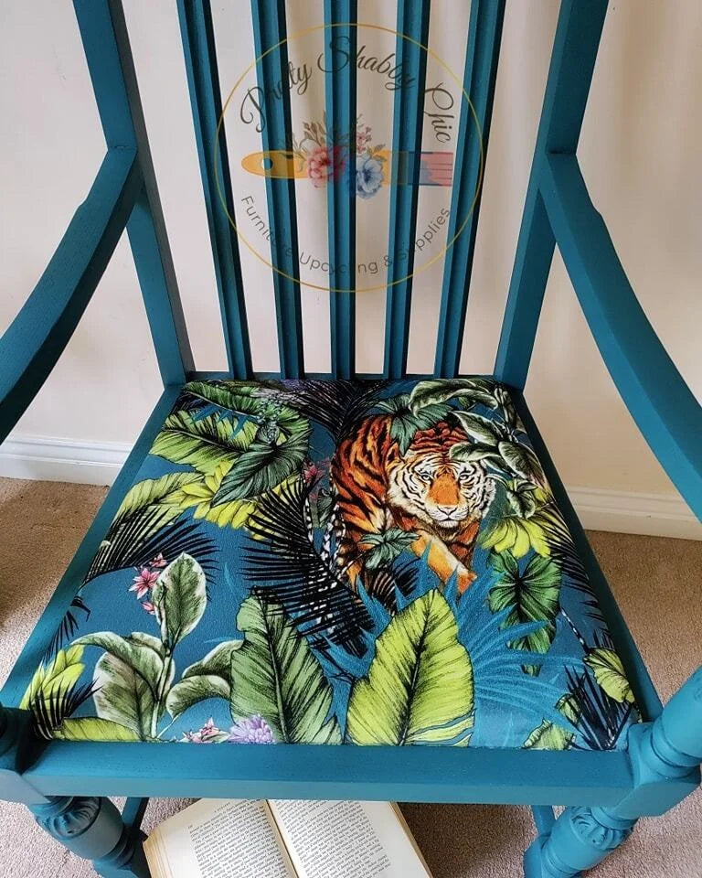 Tiger Print Carver Chair