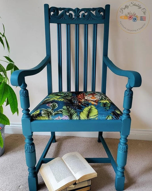 Tiger Print Carver Chair