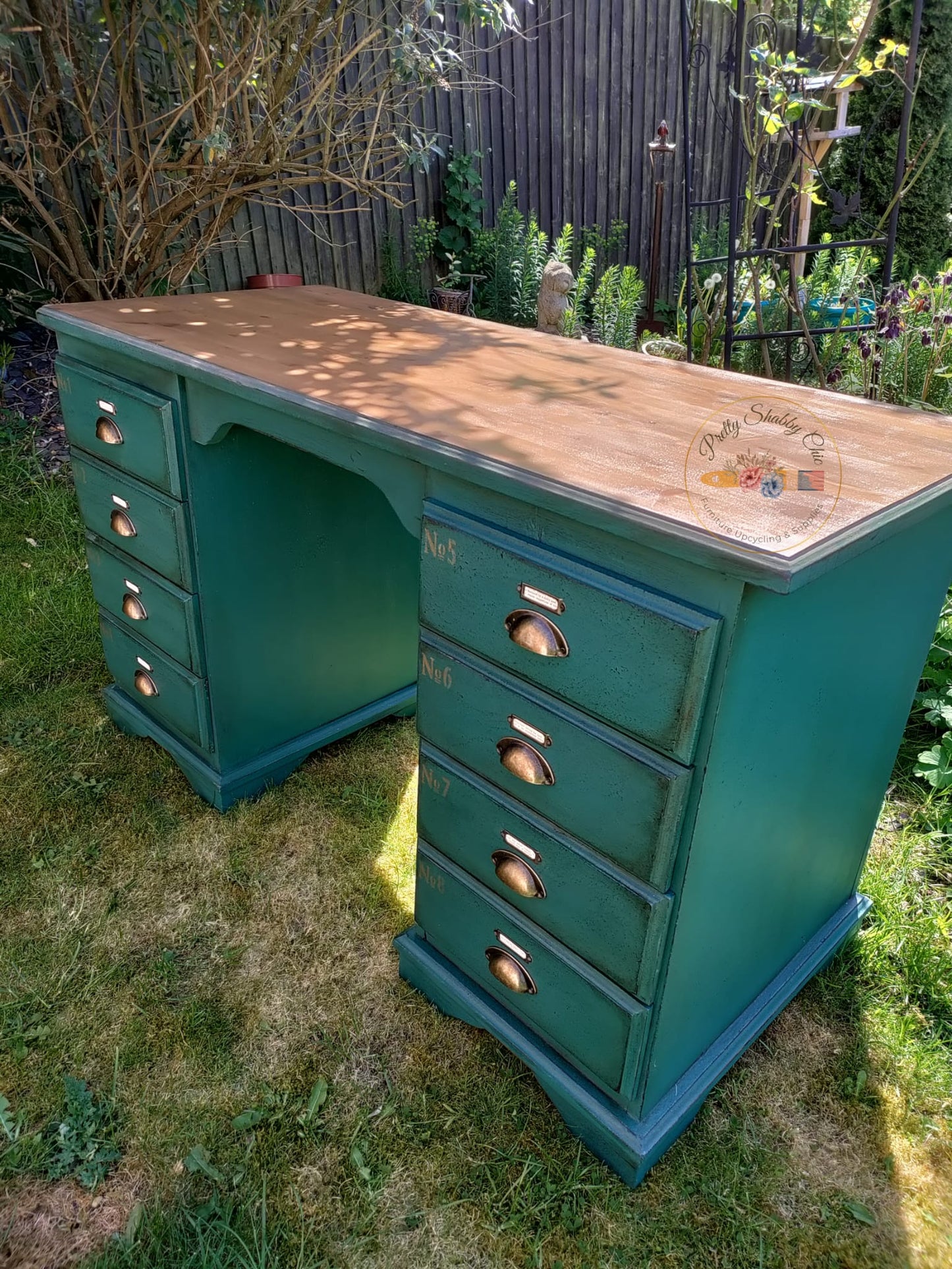 Rustic Green Desk