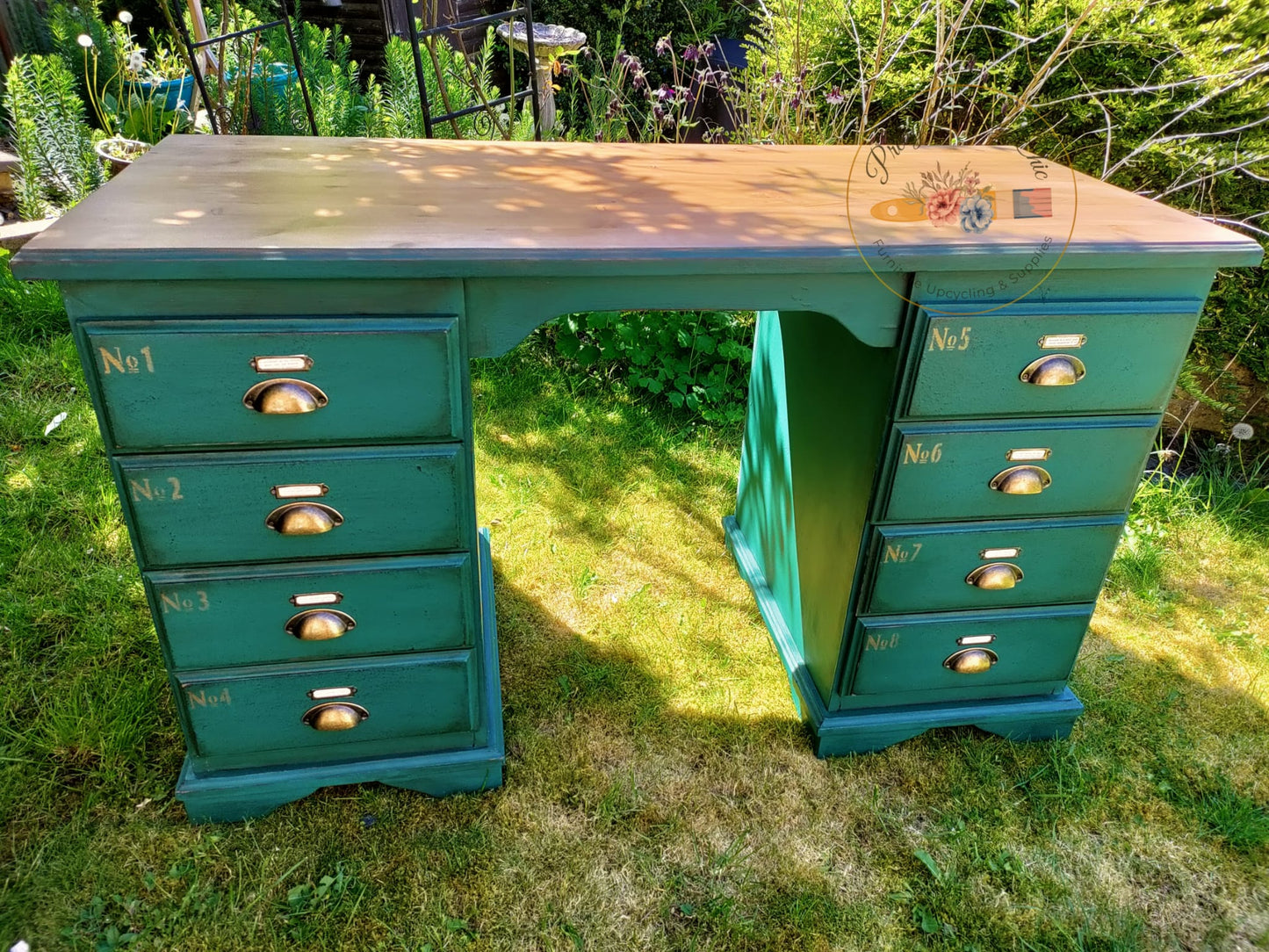 Rustic Green Desk