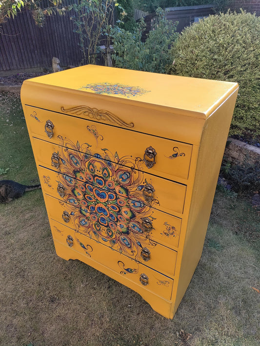 Yellow Peacock Drawers