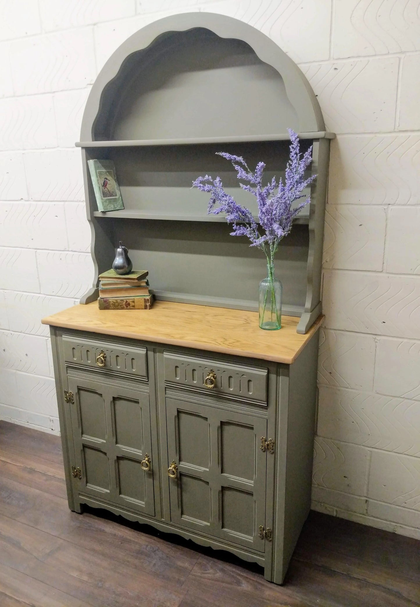 Olive Green Dutch Dresser