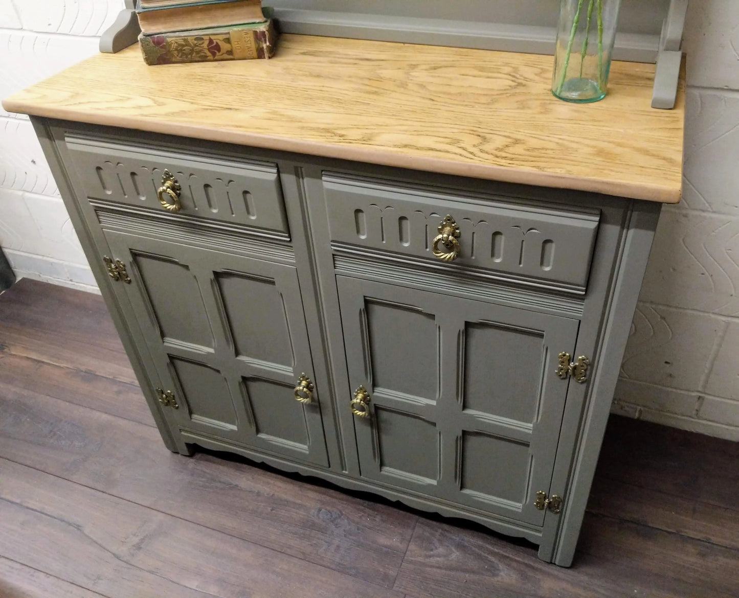 Olive Green Dutch Dresser