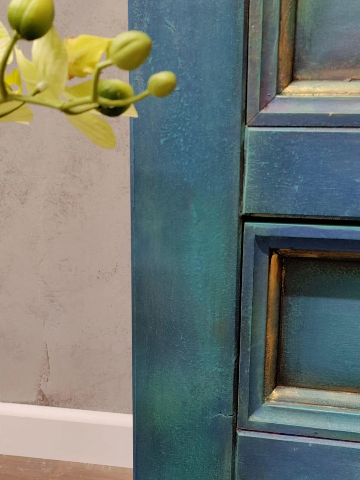 Blue Boho Tall Chest of Drawers